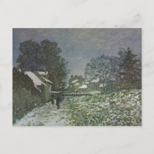 Schnee in Argenteuil von Claude Monet Postkarte