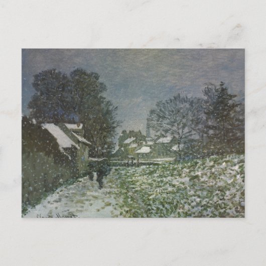 Schnee in Argenteuil von Claude Monet Postkarte (Vorderseite)