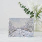 Schnee in Argenteuil (von Claude Monet) Postkarte (Stehend Vorderseite)