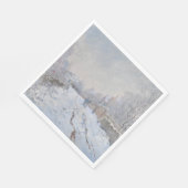 Schnee in Argenteuil (von Claude Monet) Serviette (Ecke)