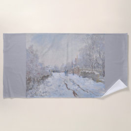 Schnee in Argenteuil (von Claude Monet) Strandtuch
