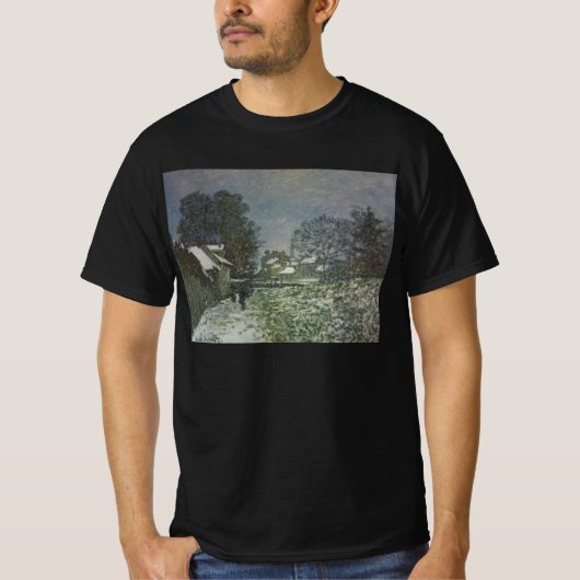 Schnee in Argenteuil von Claude Monet T-Shirt (Vorderseite)