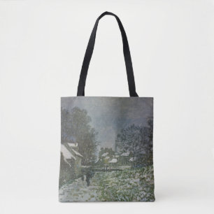Schnee in Argenteuil von Claude Monet Tasche