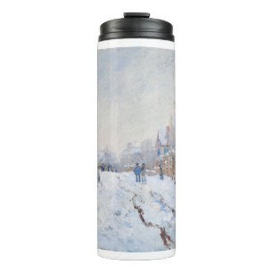 Schnee in Argenteuil von Claude Monet Thermosbecher