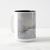 Schnee in Argenteuil (von Claude Monet) Zweifarbige Tasse (Vorderseite Links)
