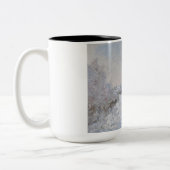 Schnee in Argenteuil (von Claude Monet) Zweifarbige Tasse (Links)