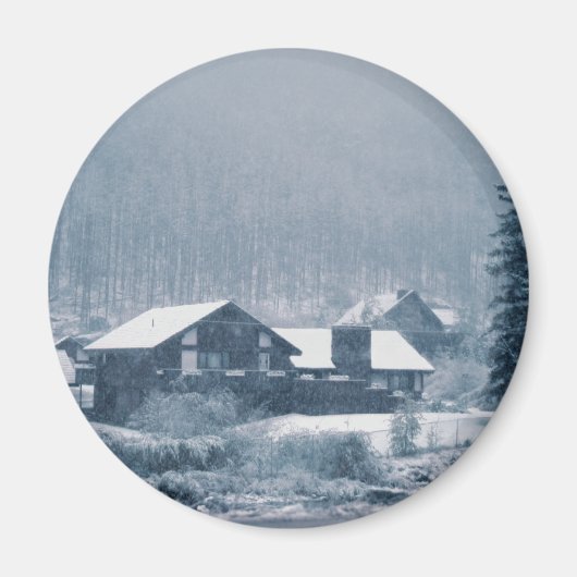 Schnee in Aspenmagneten Magnet (Vorne)
