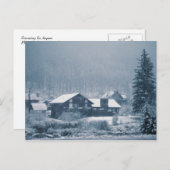 Schnee in aspischen Postkarten (Vorne/Hinten)