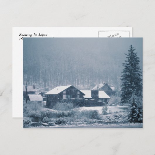 Schnee in aspischen Postkarten (Vorne/Hinten)