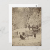 Schnee in Boston Common Postkarte (Vorne/Hinten)