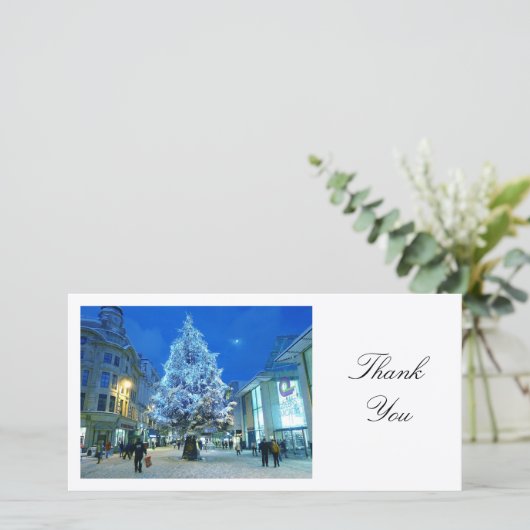 Schnee in Cardiff - Danke (Stehend Vorderseite)