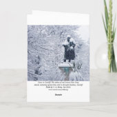 Schnee in Cardiff Feiertagskarte (Rückseite)