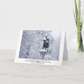 Schnee in Cardiff Feiertagskarte (Rückseite)