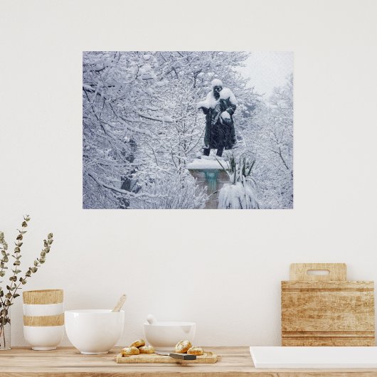 Schnee in Cardiff Poster (Küche)