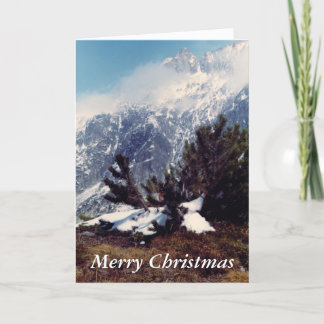Schnee in den Alpen Weihnachtskarte Feiertagskarte