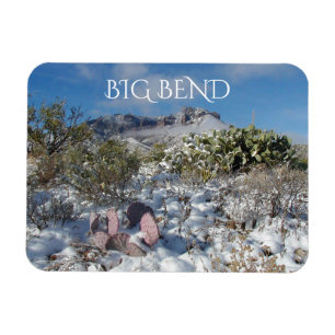 Schnee in den Chisos-Bergen, Big Bend Magnet
