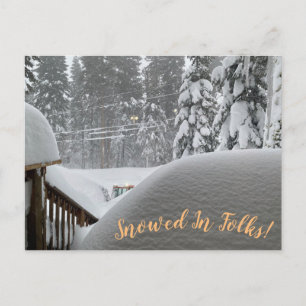 Schnee in den Leuten! Postkarte