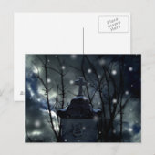 Schnee in der Friedhof Postkarte (Vorne/Hinten)