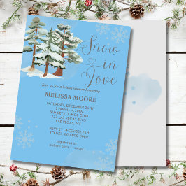 Schnee in der Liebe Baby Blue Winterwald Schneeflo Einladung