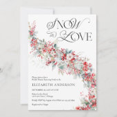 Schnee in der Liebe Berry Foliage Brautparty Einladung (Vorderseite)