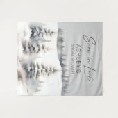 Schnee in der Liebe Brautparty im Winter Wandteppich (Vorderseite (Horizontal))