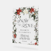 Schnee in der Liebe Brautparty Willkommen Acrylschild (Winkel)