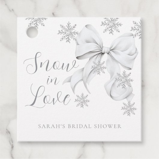 Schnee in der Liebe Geschenkanhänger (Vorderseite)