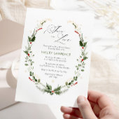 Schnee in der Liebe Golden Snowflakes Brautparty Einladung