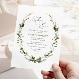 Schnee in der Liebe Golden Snowflakes Brautparty Einladung