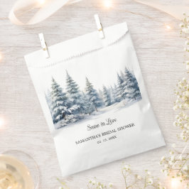 Schnee in der Liebe Kiefernwald Brautparty Geschenktütchen