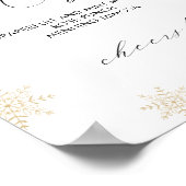 Schnee in der Liebe Mimosa Bar Winter Brautparty Poster (Ecke)