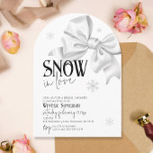 Schnee in der Liebe Niedlicher Bow Brautparty Wint Einladung