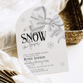 Schnee in der Liebe Niedlicher Bow Brautparty Wint Einladung