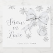 Schnee in der Liebe Schaumweinetikett (Einzelnes Label)