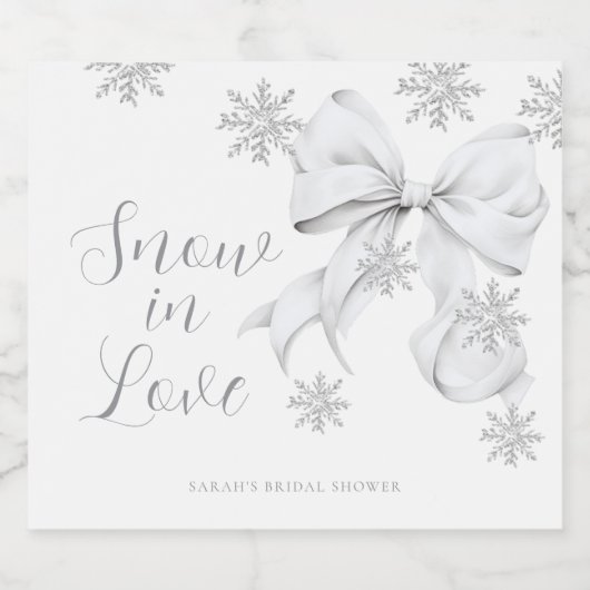 Schnee in der Liebe Schaumweinetikett (Einzelnes Label)