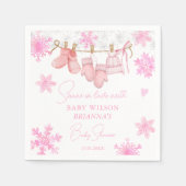 Schnee in der Liebe Schneeflocken Babydusche mit M Serviette (Vorderseite)