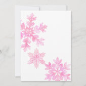 Schnee in der Liebe Schneeflocken Winter Brautpart Einladung (Rückseite)