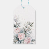 Schnee in der Liebe Schneekiefer Winter Brautparty Geschenkanhänger (Rückseite)