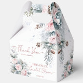 Schnee in der Liebe Schneekiefern Winter Brautpart Geschenkschachtel (Vorderseite)