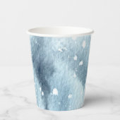 Schnee in der Liebe Schneekiefern Winter Brautpart Pappbecher (Rückseite)