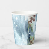 Schnee in der Liebe Schneekiefern Winter Brautpart Pappbecher (Rechts)