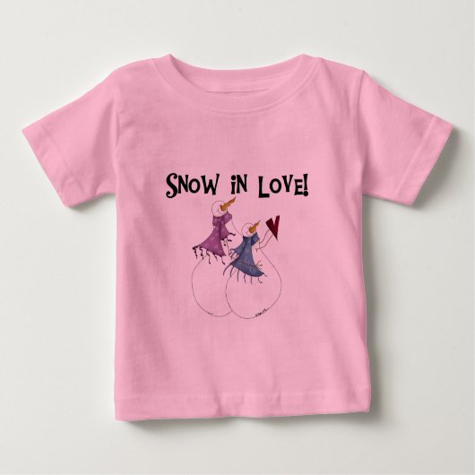 Schnee in der Liebe Snowman T - Shirt und Geschenk (Vorderseite)