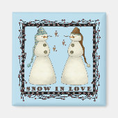 Schnee in der Liebe Weihnachten Magnet (Vorne)