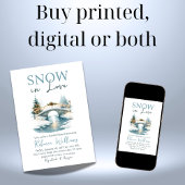 Schnee in der Liebe Weihnachts-Brautparty Einladung