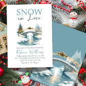 Schnee in der Liebe Weihnachts-Brautparty Einladung