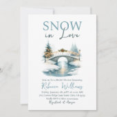 Schnee in der Liebe Weihnachts-Brautparty Einladung (Vorderseite)