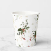 Schnee in der Liebe Weihnachts-Brautparty Pappbecher (Rückseite)