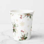 Schnee in der Liebe Weihnachts-Brautparty Pappbecher (Vorderseite)