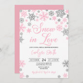 Schnee in der Liebe Weihnachtsdusche Einladung (Vorne/Hinten)
