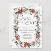 Schnee in der Liebe Weihnachtsfeiertage Brautparty Einladung (Vorderseite)